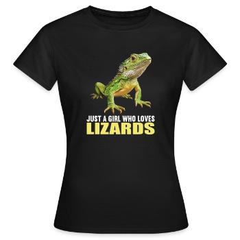 Lézard des lézards - T-shirt Femme - noir - Devant - AI Model Female 172 dark (172cm)