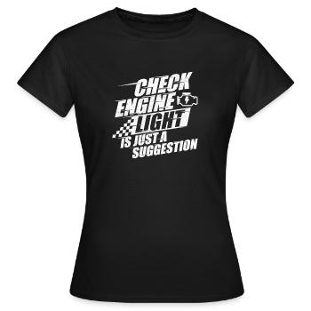 Suggestion de voyant moteur Muscle Car - T-shirt Femme - noir - Devant - AI Model Female 172 dark (172cm)