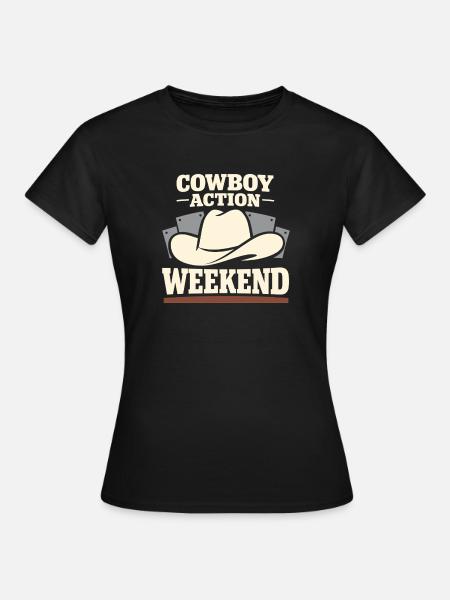 Cowboy-action-shooter. Cowboy-action-shooter - Frauen T-Shirt - Schwarz