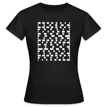 Pixel Grid Monochrome - Women's T-Shirt - black - Front - AI Model Female 172 dark (172cm)