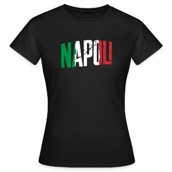 Naples, Italie, Naples - T-shirt Femme - noir - Devant - AI Model Female 172 dark (172cm)