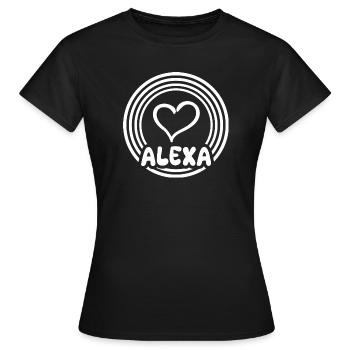 Geschenkidee Alexa - Frauen T-Shirt - Schwarz - Vorne - AI Model Female 172 dark (172cm)