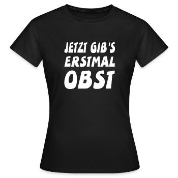 Obst - Frauen T-Shirt - Schwarz - Vorne - AI Model Female 172 dark (172cm)