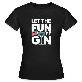 Gin Que le plaisir soit Gin & Tonic Fête des Amateurs Gin - T-shirt Femme - noir - Devant - AI Model Female 172 dark (172cm)