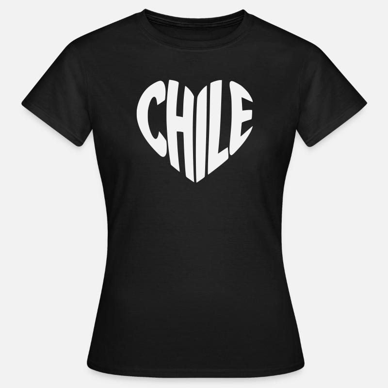 Chile Heart Typography Design - Women's T-Shirt - black