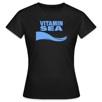 Vitamin Sea - Women's T-Shirt - black - Front - AI Model Female 172 dark (172cm)