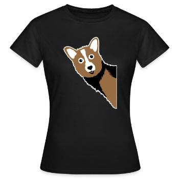 Corgi-Kuckuck – Perfekte für jeden Hundebesitzer - Frauen T-Shirt - Schwarz - Vorne - AI Model Female 172 dark (172cm)