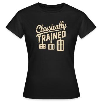 Boîte manuelle automatique classique - T-shirt Femme - noir - Devant - AI Model Female 172 dark (172cm)