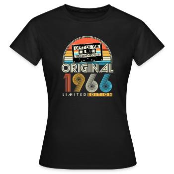 Cadeau d’anniversaire rétro vintage vintage 1966 - T-shirt Femme - noir - Devant - AI Model Female 172 dark (172cm)
