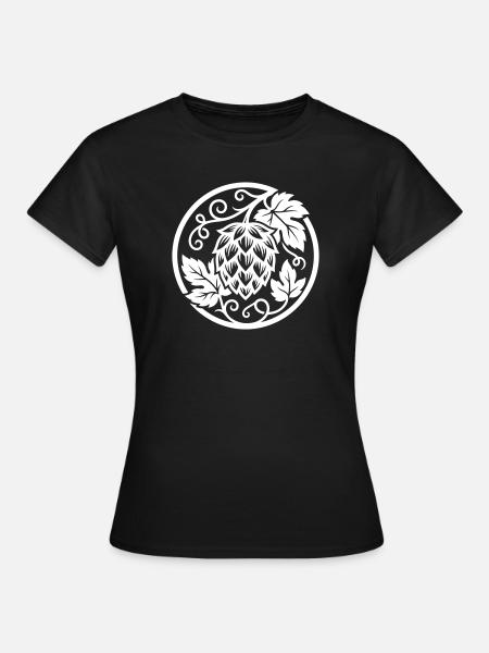 Hopfen Knospe - Frauen T-Shirt - Schwarz