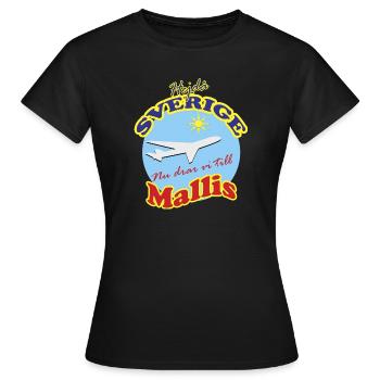Voyage en avion au centre commercial en plein soleil - T-shirt Femme - noir - Devant - AI Model Female 172 dark (172cm)