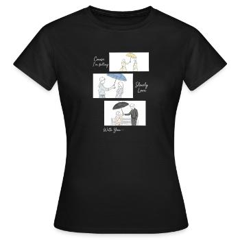 K-Drama Merchandise Koreanisches K-Pop Drama - Frauen T-Shirt - Schwarz - Vorne - AI Model Female 172 dark (172cm)