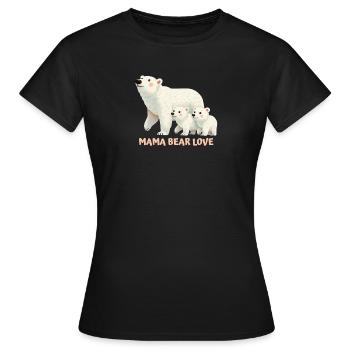 Mama Bärs Liebe zum Muttertag - Frauen T-Shirt - Schwarz - Vorne - AI Model Female 172 dark (172cm)