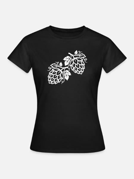 Hopfen Symbol Brauerei - Frauen T-Shirt - Schwarz