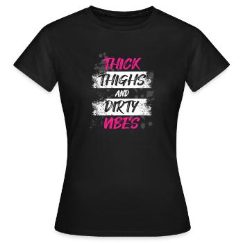 Dirty vibes Schlammlauf Mud Run Muddy Race - Frauen T-Shirt - Schwarz - Vorne - AI Model Female 172 dark (172cm)