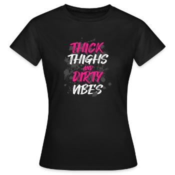 Dirty vibes Schlammlauf Mud Run Muddy Race - Frauen T-Shirt - Schwarz - Vorne - AI Model Female 172 dark (172cm)