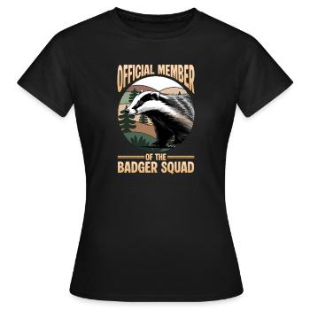 Blaireau animal drôle - T-shirt Femme - noir - Devant - AI Model Female 172 dark (172cm)