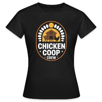 Chicken Coop Crew Hühnerhalter Huhn - Frauen T-Shirt - Schwarz - Vorne - AI Model Female 172 dark (172cm)