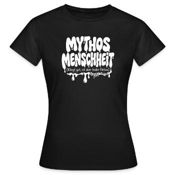Mythos Menschheit Fiktion - Frauen T-Shirt - Schwarz - Vorne - AI Model Female 172 dark (172cm)