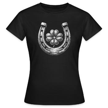 Porte-bonheur - T-shirt Femme - noir - Devant - AI Model Female 172 dark (172cm)
