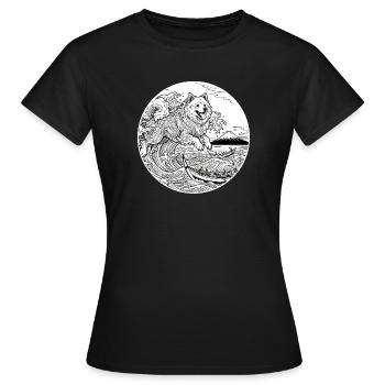 Eurasier | Fluffy Wave - Frauen T-Shirt - Schwarz - Vorne - AI Model Female 172 dark (172cm)