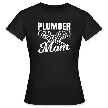 Klempner Mama - Frauen T-Shirt - Schwarz - Vorne - AI Model Female 172 dark (172cm)