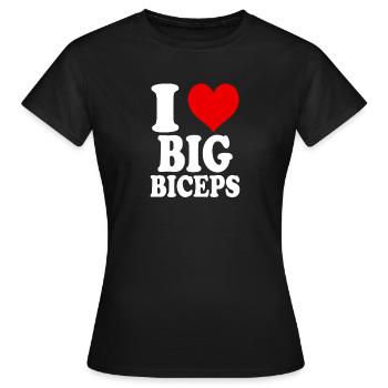 J’adore les gros biceps drôle GYM Fitness Gym - T-shirt Femme - noir - Devant - AI Model Female 172 dark (172cm)