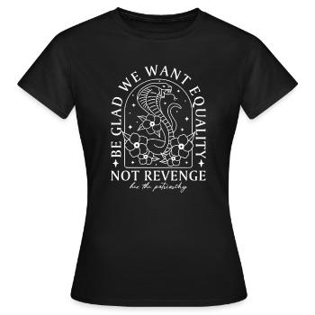 Feminismus Frauenrechte Statement Tattoo Stil - Frauen T-Shirt - Schwarz - Vorne - AI Model Female 172 dark (172cm)