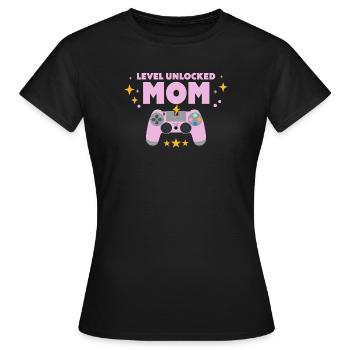 Level freigeschaltet: Mama - Frauen T-Shirt - Schwarz - Vorne - AI Model Female 172 dark (172cm)