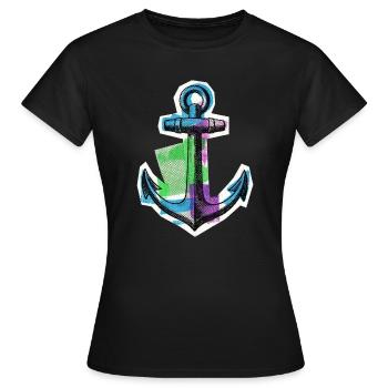 Segler Seefahrer Kapitän - Frauen T-Shirt - Schwarz - Vorne - AI Model Female 172 dark (172cm)
