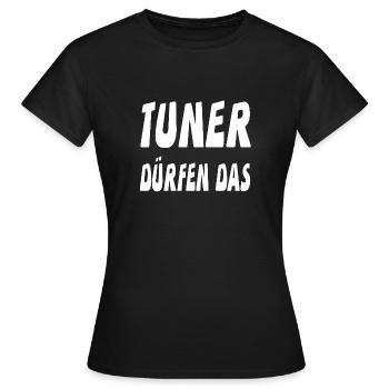 Tuner - Frauen T-Shirt - Schwarz - Vorne - AI Model Female 172 dark (172cm)