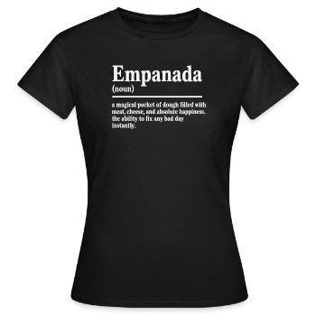 Empanada Queen Funny Food Amérique latine - T-shirt Femme - noir - Devant - AI Model Female 172 dark (172cm)