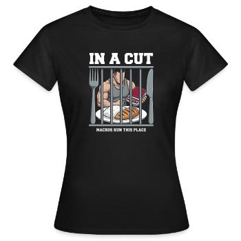 Saison de taille avec déficit calorique réduit - T-shirt Femme - noir - Devant - AI Model Female 172 dark (172cm)