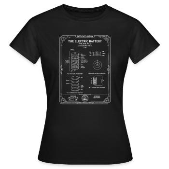 Diagramm der elektrischen Batterie - Frauen T-Shirt - Schwarz - Vorne - AI Model Female 172 dark (172cm)