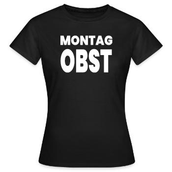 Obst - Frauen T-Shirt - Schwarz - Vorne - AI Model Female 172 dark (172cm)