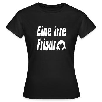 Frisur - Frauen T-Shirt - Schwarz - Vorne - AI Model Female 172 dark (172cm)