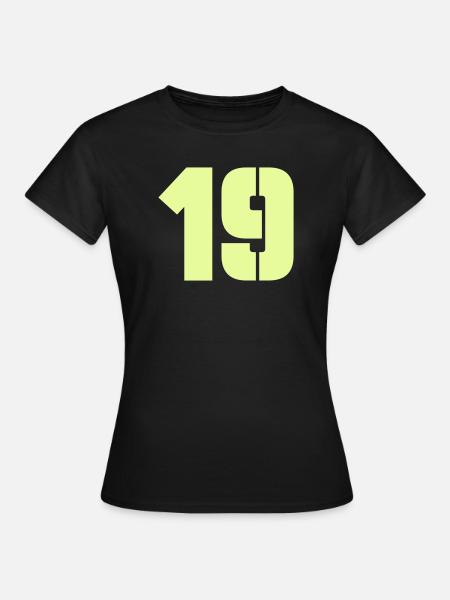19 - Frauen T-Shirt - Schwarz