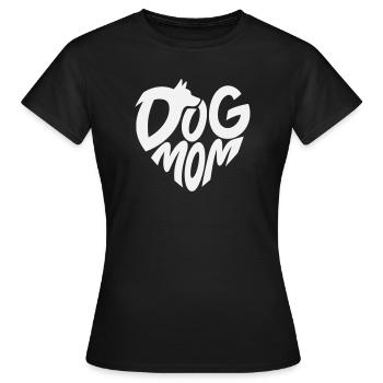 Dog Mom Heart Design with Dog Motif - Women's T-Shirt - black - Front - AI Model Female 172 dark (172cm)