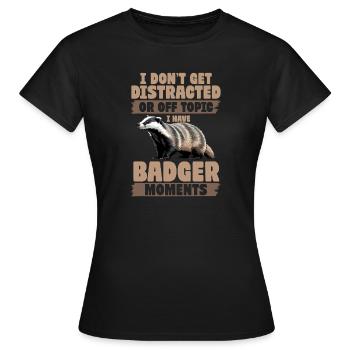 Blaireau animal drôle - T-shirt Femme - noir - Devant - AI Model Female 172 dark (172cm)
