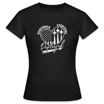 Denken Sie daran, dass alle RED Friday Troops eingesetzt haben - Frauen T-Shirt - Schwarz - Vorne - AI Model Female 172 dark (172cm)