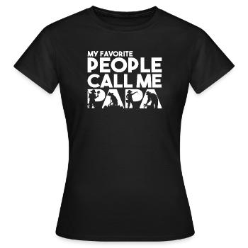 Ich liebe das Design meines Papa Stahlarbeiters Eisenarbeiters - Frauen T-Shirt - Schwarz - Vorne - AI Model Female 172 dark (172cm)