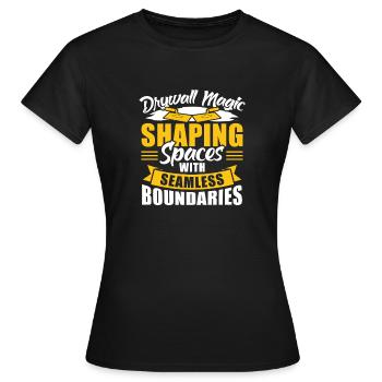 Constructeur de plaques de plâtre Installateur de plaques de plâtre - T-shirt Femme - noir - Devant - AI Model Female 172 dark (172cm)