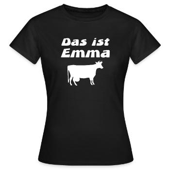 Emma - Frauen T-Shirt - Schwarz - Vorne - AI Model Female 172 dark (172cm)