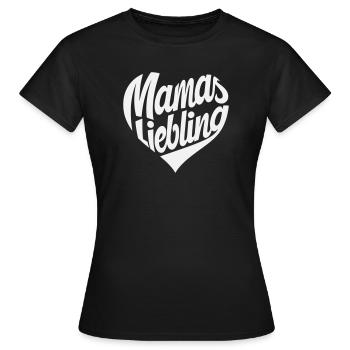 Le cœur préféré de maman - T-shirt Femme - noir - Devant - AI Model Female 172 dark (172cm)