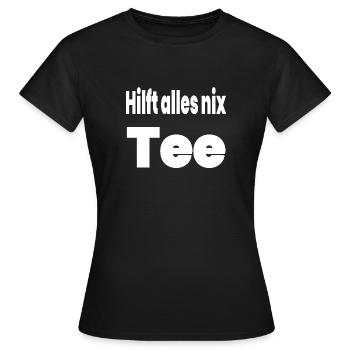 Tee - Frauen T-Shirt - Schwarz - Vorne - AI Model Female 172 dark (172cm)