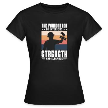 Constructeur de plaques de plâtre Installateur de plaques de plâtre - T-shirt Femme - noir - Devant - AI Model Female 172 dark (172cm)