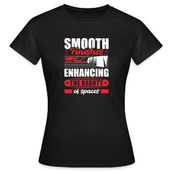 Constructeur de plaques de plâtre Installateur de plaques de plâtre - T-shirt Femme - noir - Devant - AI Model Female 172 dark (172cm)