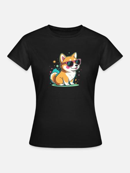 Coole Corgi-Sonnenbrillen - Frauen T-Shirt - Schwarz
