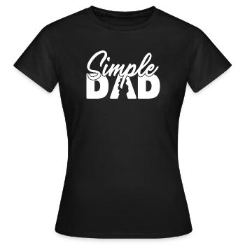 Einfache Vater-Silhouette Minimalistische Vaterschaft - Frauen T-Shirt - Schwarz - Vorne - AI Model Female 172 dark (172cm)
