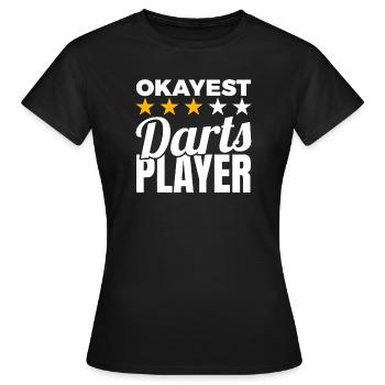 Joueur moyen de fléchettes - T-shirt Femme - noir - Devant - AI Model Female 172 dark (172cm)